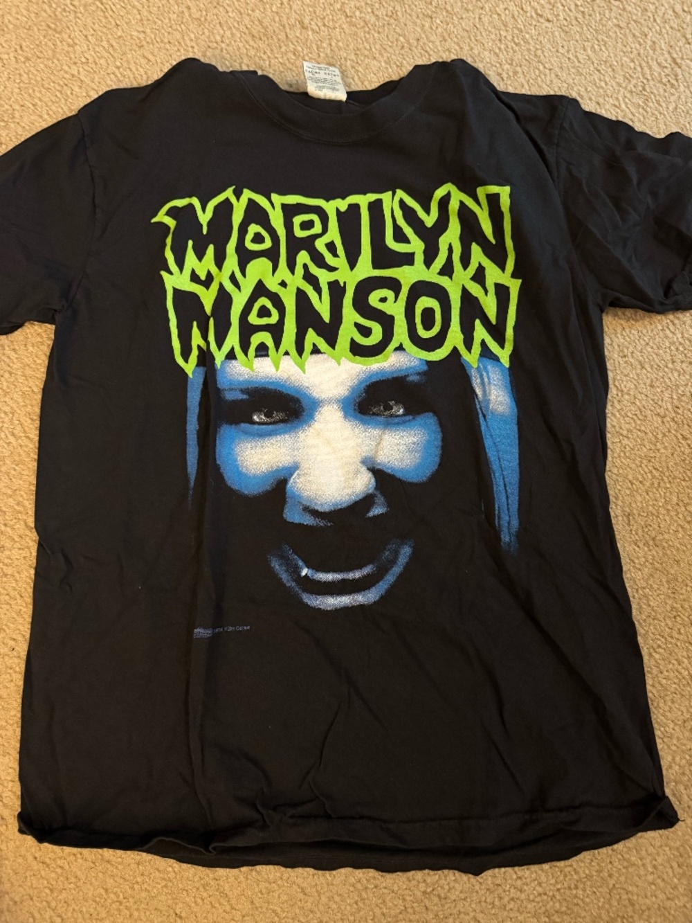 Modern Marilyn Manson blue face sized Large shirt